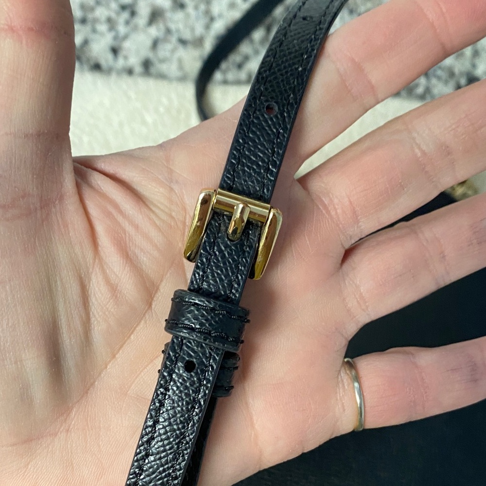 Michael Kors Black Crossbody Bag with Gold Accents - Picture 8 of 10